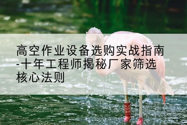 高州剪叉式升降机厂家-高空作业设备选购实战指南-十年工程师揭秘厂家筛选核心法则